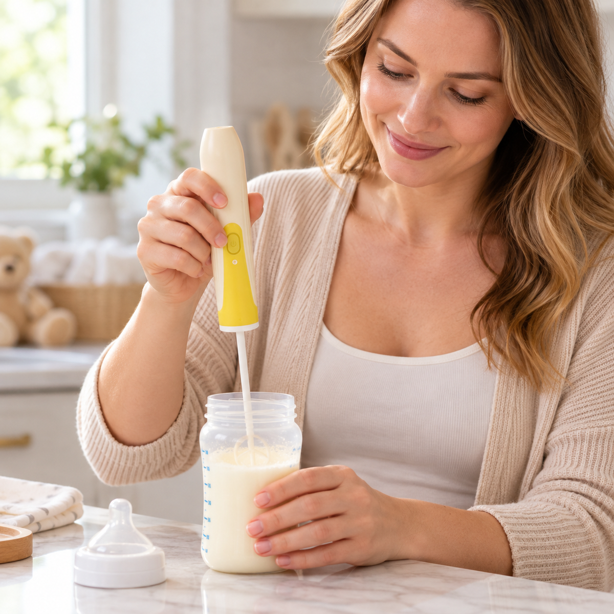 πΌ Formula Mixer | Food-Grade Plastic | Home Feeding | New Parents | Electric Stirring Wand