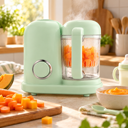 🥕 Baby Food Maker | Food-Grade Plastic | Home Feeding | New Parents | Steam Blend Prep