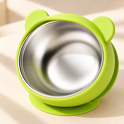 🥣 Baby Feeding Bowl | Silicone Steel | Mealtime Use | Growing Toddlers | Suction Spill Guard