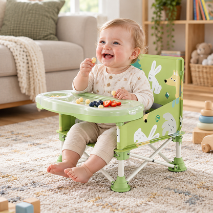 🪑 Baby Booster Chair | Foldable Frame | Mealtime Use | Growing Toddlers | Portable Tray Seat