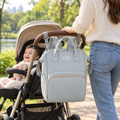 🎒 Diaper Backpack | Water-Resistant Fabric | Daily Travel | New Parents | Large-Capacity Storage
