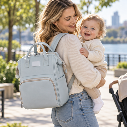 🎒 Diaper Backpack | Water-Resistant Fabric | Daily Travel | New Parents | Large-Capacity Storage