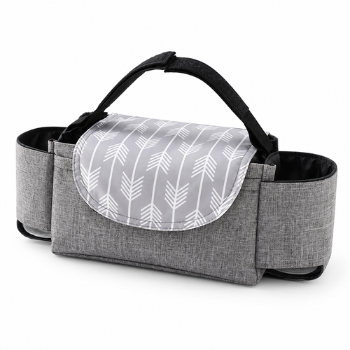 🛒 Stroller Organizer | Durable Fabric | Daily Outings | New Parents | Multi-Pocket Storage