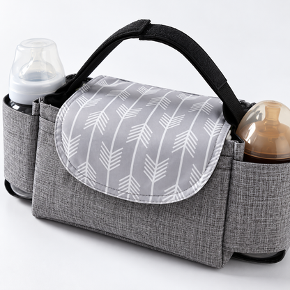 🛒 Stroller Organizer | Durable Fabric | Daily Outings | New Parents | Multi-Pocket Storage