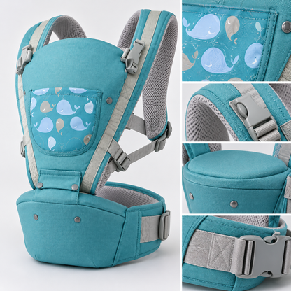 👶 Baby Carrier | Breathable Fabric | Daily Outings | New Parents | Hip-Seat Support
