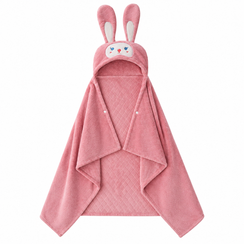 🐰 Kids Bathrobe | Soft Plush Fabric | Bath Time | Little Ones | Bunny Hood Design