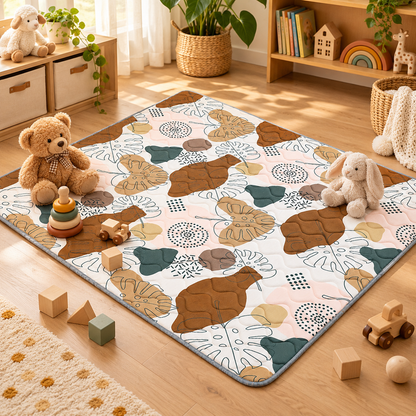 🧸 Baby Play Mat | Quilted Padding | Floor Play | Growing Babies | Thick Crawling Comfort